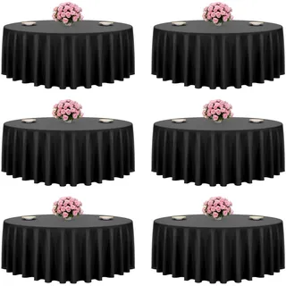 Vevor Tischdecke rund 304,8 cm Schwarz