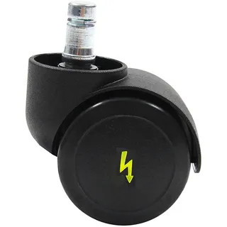Mid.you Drehstuhlrolle , Schwarz , Metall, Kunststoff , 5-teilig , 5.2x6x5 cm , Büromöbel, Bürostühle, Bürostuhl-Ersatzteile & Bodenschutzmatten