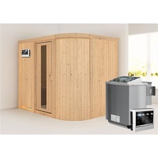 Bild von Sauna Titania 4 68mm Saunaofen 9kW Bio Tür Holz