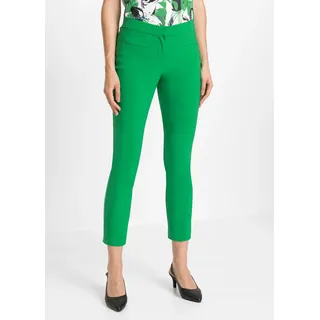 7/8-Hose BONPRIX, Damen, Gr. 48, N-Gr, grün (grasgrün), Obermaterial: 73% Viskose, 23% Polyamid, 4% Elasthan, slim fit, Hosen 7/8-Hose, aus Viskose, Polyamid und Elasthan, Slim fit, femininer Stil