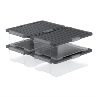 Rotho Aufbewahrungsbox 30 L 4-tlg. transparent