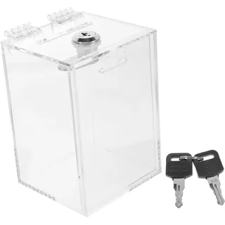 KONTONTY Transparente Spardose Aus Acryl Mit Schloss Münzaufbewahrungsbox Für Kinder Und Erwachsene Praktische Sparbüchse Für Zuhause Und Büro Sicheres Geldsparen Und Dekoration