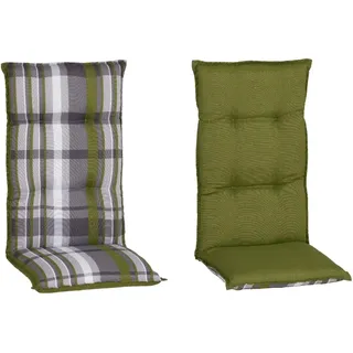 Beo Hochlehner-Saumkissen Tirana Turin 120 cm x 50 cm x 8 cm Grau-Grün