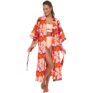 Trendyol Damen Frauen entspannt Basic V-Ausschnitt gewebte Kimonos & Kaftans, Sehr bunt, 38