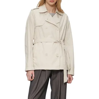 QS Kurzer Trenchcoat aus Baumwolle mit Gürtel