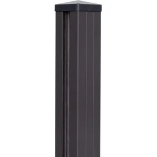 GroJaLumino Pfosten Anthrazit  7x7x100 cm inkl. Kappe zum Aufdübeln