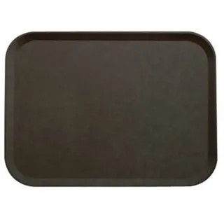 Cambro 1418CT-110 Fiberglas Camtread Rechteckiges Bar-Tablett, Schwarz