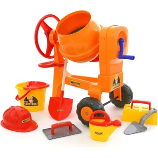 Cavallino Toys Betonmischer Spielset mit Zubehör, 9-teilig