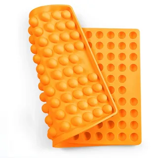Collory Backmatte Hundekekse für GROSSE HALBKUGEL (2cm Ø) Leckerlis, Silikon Backform, Backunterlage für Backblech, Diätmatte, Hitzebeständig, Lebensmittelecht & Bpa-frei