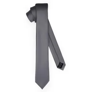Ladeheid Klassische Herren Krawatte, matt, Perfekt für Büro & Festlichkeiten, Vielfältige Farben - Ideal für Geschäftsmeetings, Hochzeiten TMM-5 (150cm x 5cm, Graphite)