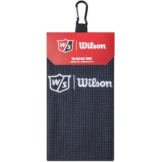 Wilson Staff Unisex Golf-Handtuch, Dreifach gefaltet, TRI FOLD, Schwarz,