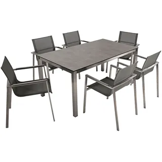 Garden Pleasure Sienna Set 7-tlg. Grau