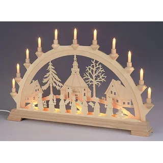 KWO Kunstgewerbe-Werkstätten Olbernhau GmbH KWO Erzgebirge Seiffner Kirche mit Kurrende BXH 84 x 49 cm