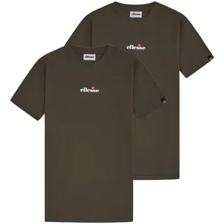T-Shirt ELLESSE "T-Shirt OLLIO 2 TEE 2er Pack", Herren, Gr. XL, grün (dunkelgrün), Obermaterial: 100% Baumwolle CO., Shirts T-Shirt