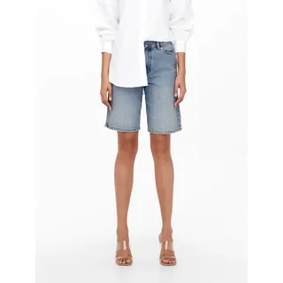 Jeansshorts ONLY "ONLSONNY HW WIDE DNM SHORTS NOOS", Damen, Gr. M (38), N-Gr, blau (light blau denim), Denim/Jeans, Obermaterial: 100% Baumwolle, unifarben, regular fit kurz, Jeans Jeansshorts, Baumwolle, regular fit, High Waist