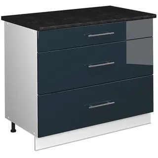 Vicco Unterschrank Fame-Line 100 x 82 x 60 cm Dunkelblau/Weiß