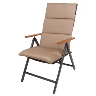 4x Rollstepp Auflage Braun Hochlehner Sesselpolster Gartenstuhl Sitzkissen Liege