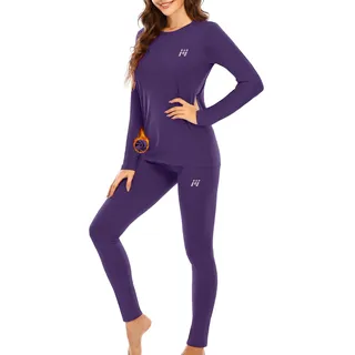 MEETWEE Damen Thermounterwäsche Set, Skiunterwäsche Unterwäsche Thermo Atmungsaktiv Funktionswäsche Schnelltrocknend Warme Winter