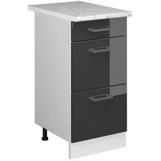 Vicco Schubladenschrank R-Line 40 x 81,6 x 60 cm Anthrazit Hochglanz