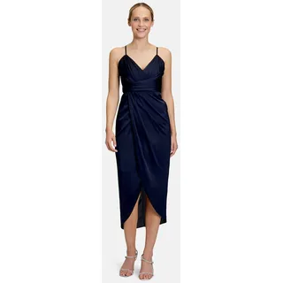Vera Mont Abendkleid Raffung Blau 40
