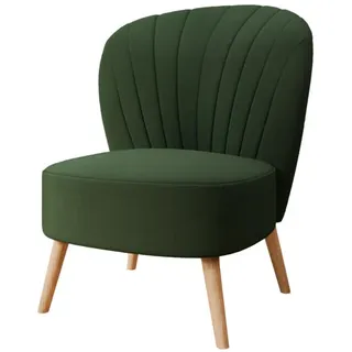 Panda Möbel Sessel Lumora Wohnzimmer Loungesessel Relaxsessel mit Holzbeine, Grün , 68x82x78 cm , Oeko-Tex® Standard 100 , Wohnzimmer, Sessel, Polstersessel