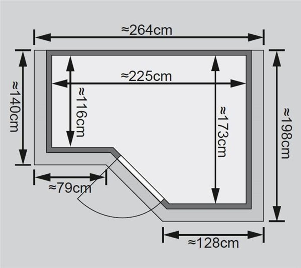 Bild von Amara inkl. 9 kW Ofen + Steuergerät Easy Finnisch + Dachkranz