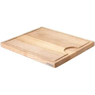 Continenta Schneidebrett Gummibaum 1-tlg. 42 x 34 x 2,4 cm Beige/Weiß