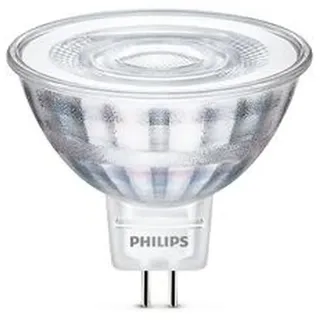 Philips LED GU5.3 Lampe, 4.4 W, Reflektor, silber, 36° drehbar, warmweiß