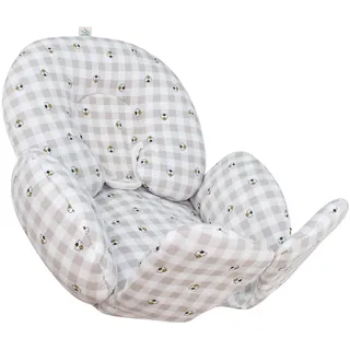 JYOKO Kids Sitzverkleinerer Antiallergikum Universal Baby 100% Baumwolle (Picnic Vichy, Enthält eine Kopf- und eine Körperstütze, 2 Teile)