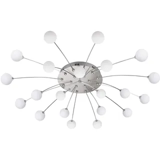 Trio Bullet 21x 1,5 Watt LED grau, Metall Nickel matt, Glas weiß