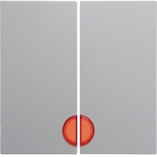 Bild S.1/B.3/B.7 S.1 Wippe 2fach mit roter Linse, polarweiß matt (16271909)