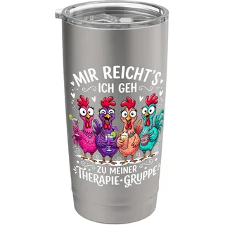 Mir Reichts Ich Geh Zu Meiner Therapie Gruppe Hühner Doppelwandiger Edelstahl-Thermobecher