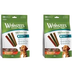 WHIMZEES by Wellness Stix, natürliche, getreidefreie Zahnpflegesnacks, Kaustangen für große Hunde, 7 Stück, Größe L (Packung mit 2)