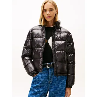 Tommy Hilfiger Tommy Jeans Damen, Pufferjacke Essential Glänzend, schwarz, (Black), S