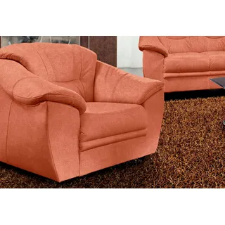 sit&more Sessel Savona Kunstleder 103 x 90 x 90 cm orange mit Federkern