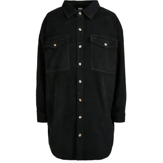 URBAN CLASSICS Corduroy Hemd - Black 5XL