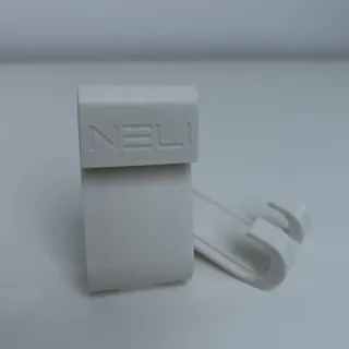 NELI 2er-Set Haken für Glaswand, Duschwand, Glastür, Duschkabine (Duschhaken, Türhaken, Reisehaken) (weiß)