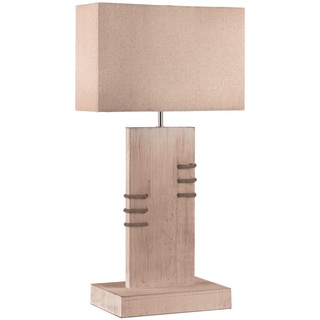 Xxxl Tischleuchte , Beige , Holz, Metall, Textil , 30x71x20 cm , Lampen & Leuchten, Innenbeleuchtung, Tischlampen, Tischlampen