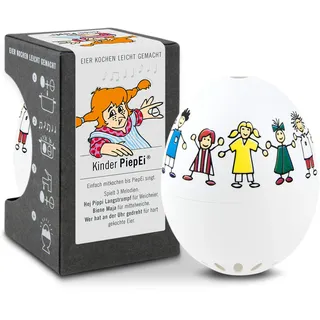 Kinder PiepEi - Singende Eieruhr zum Mitkochen - Eierkocher für 3 Härtegrade - Spielt Pippi Langstrumpf - Lustiges Kochei - Musik Eggtimer - Brainstream