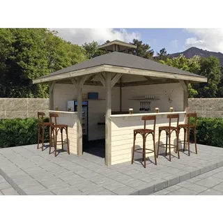 Weka Freizeitlaube Rimini Spar-Set 304 cm x 304 cm