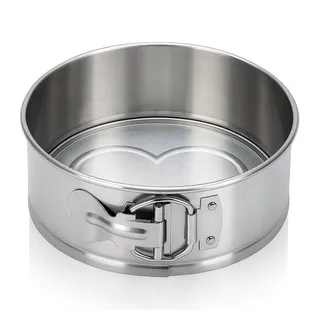 Immer Backform Edelstahl Kuchenform Springform Mini, unbeschichtet PFAS-frei aus 18/8-Edelstahl Spülmaschinenfest (18 cm)
