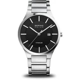 BERING Herren Uhr Solar Movement - Titanium Collection mit Titan und Saphirglas 15239-772