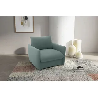 DOMO collection Relaxliege 700023 Polyester 105 x 95 x 100 cm Blau mit Schlaffunktion