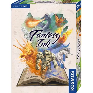 Kosmos 685799 Fantasy Ink, Spannendes Spiel für 2 Personen, Brettspiel für 2 Spieler ab 10 Jahre, Würfelspiel