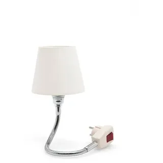 Steckerleuchte Stiletto silber, Designer Stiletto, Schirm 10 cm