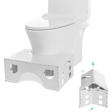Toilettenhocker Klappbar - Physiologischer Hocker Badezimmer für Erwachsene und Kinder - WC Hocker für Badezimmer & WC