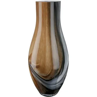 Gilde Vase Draga Höhe 40 cm braun schwarz Mamor Optik - europäische Herstellung