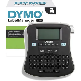 Dymo LabelManager 210D Beschriftungsgerät, Silber, Schwarz