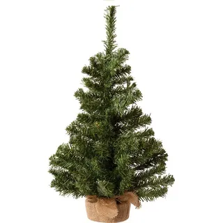 Decoris Mini Weihnachtsbaum im Jute Sack 60 cm