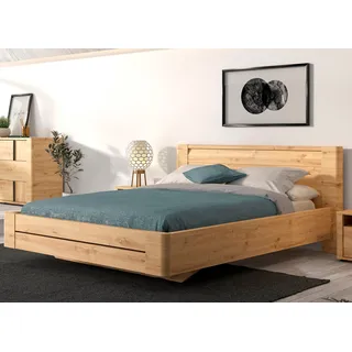 Gami Bett "Confidence", braun (eiche artisan), B:197cm H:88cm L:210cm, Betten, Massivholzbett Bettgestell